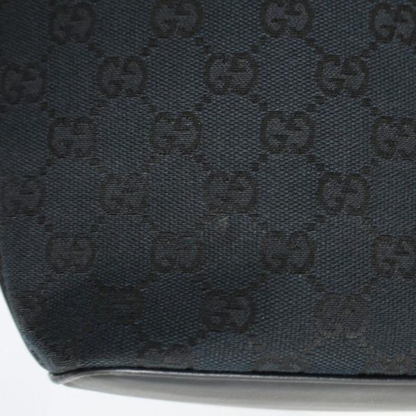 96408 8 Gucci GG Canvas One Shoulder Bag Black