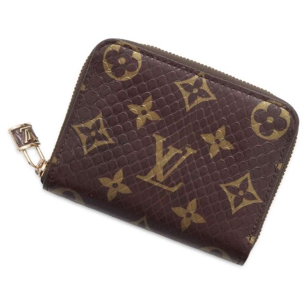 9652026 01 Louis Vuitton Python Monogram Zippy Coin Purse Brown