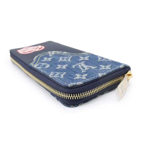 9656512 02 Louis Vuitton Zippy Wallet Vertical Monogram Denim