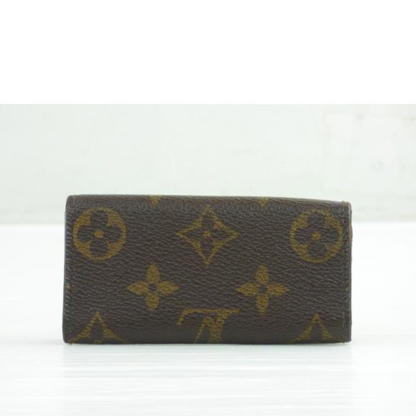 96688 2 Louis Vuitton Multicle 4 Monogram Key Holder Brown