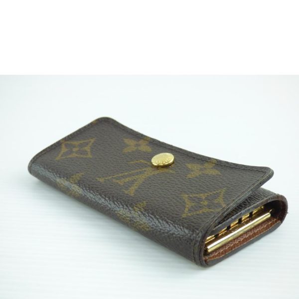 96688 3 Louis Vuitton Multicle 4 Monogram Key Holder Brown