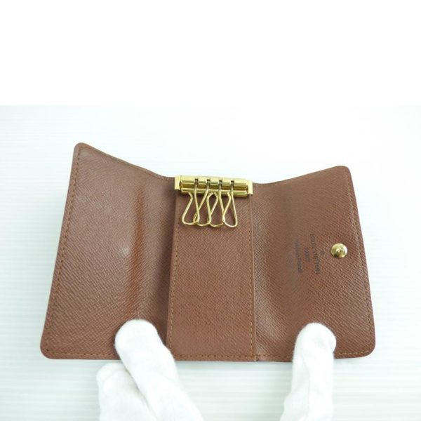 96688 4 Louis Vuitton Multicle 4 Monogram Key Holder Brown