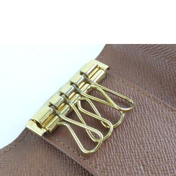 96688 5 Louis Vuitton Multicle 4 Monogram Key Holder Brown