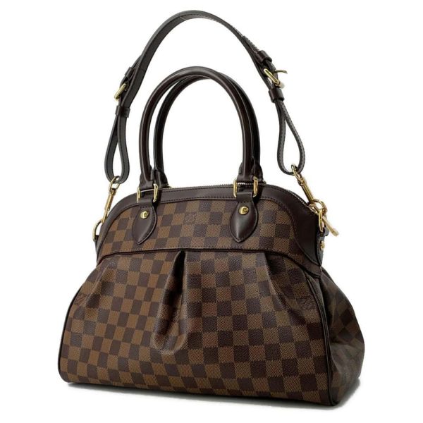 9677005 02 Louis Vuitton Damier Ebene Trevi PM 2WAY Shoulder Bag Brown