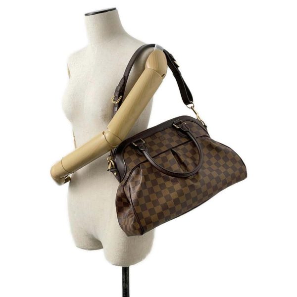 9677005 04 Louis Vuitton Damier Ebene Trevi PM 2WAY Shoulder Bag Brown