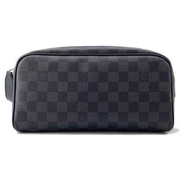 9677173 01 Louis Vuitton Damier Graphite Shoulder Bag Dop Kit Black