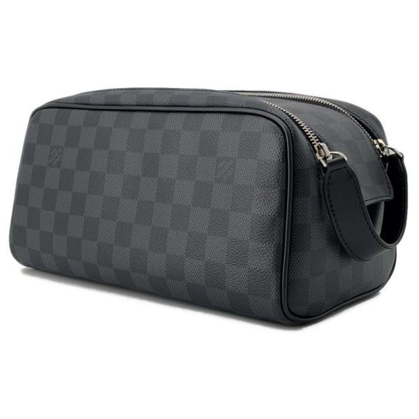 9677173 02 Louis Vuitton Damier Graphite Shoulder Bag Dop Kit Black