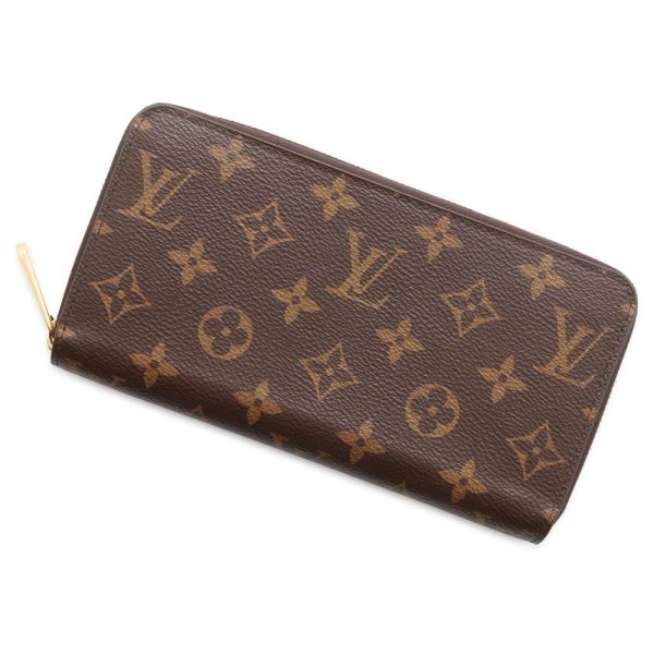 9685307 01 Louis Vuitton Monogram Zippy Wallet Brown