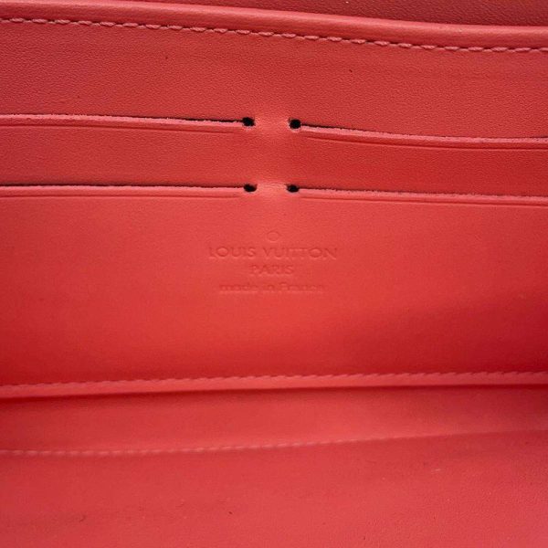 9685321 11 Louis Vuitton Vernis Rayeur Zippy Wallet Red