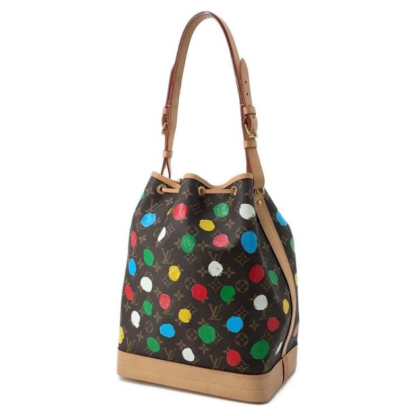 9686267 02 Louis Vuitton Painted Dots Noe Shoulder Bag Monogram LV × YK