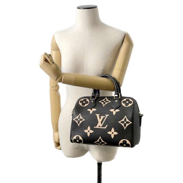 9686403 04 Louis Vuitton Monogram Empreinte Speedy Bandouliere 25 Bag Black