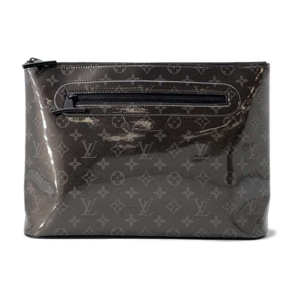 9686410 01 Louis Vuitton Eclipse Glaze Clutch Bag Monogram Black