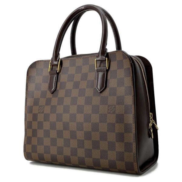 9686441 02 Louis Vuitton Triana Bag Damier Ebene Brown