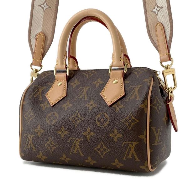 9686564 02 Louis Vuitton Monogram Speedy Bandouliere 20 Bag Brown