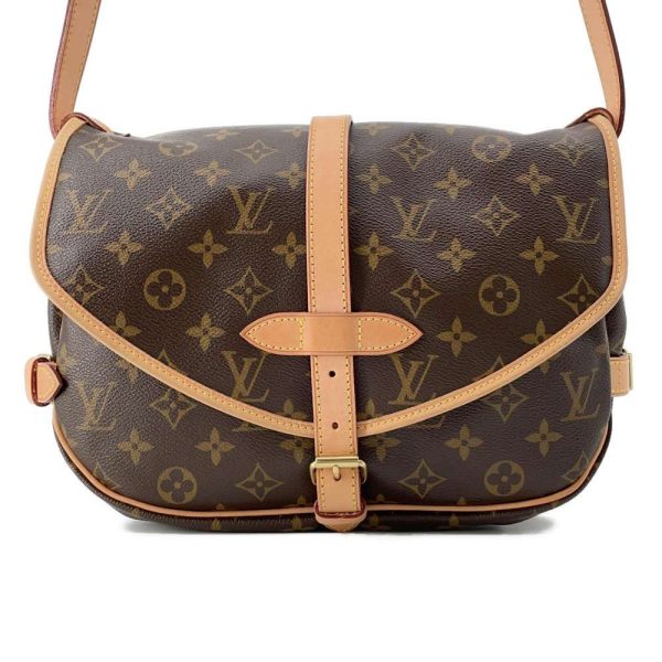 9686588 01 Louis Vuitton Monogram Saumur 30 Messenger Bag Brown