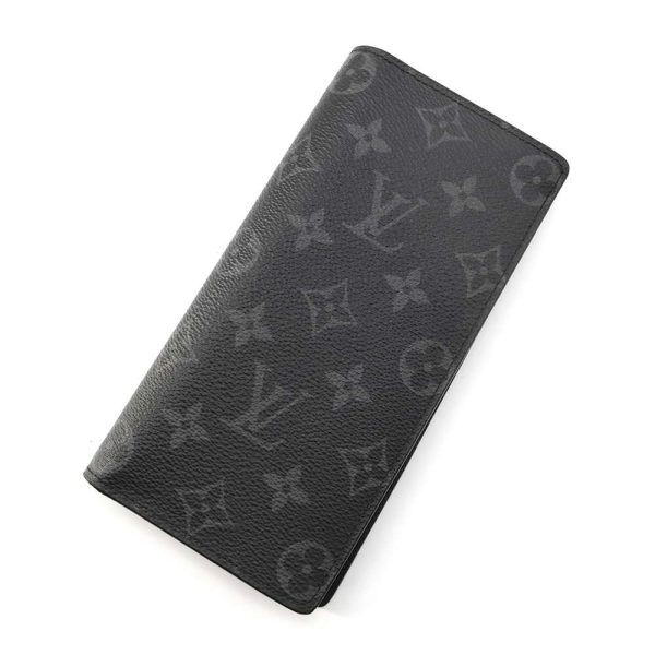 9686700 01 Louis Vuitton Eclipse Brazza Wallet Monogram Black