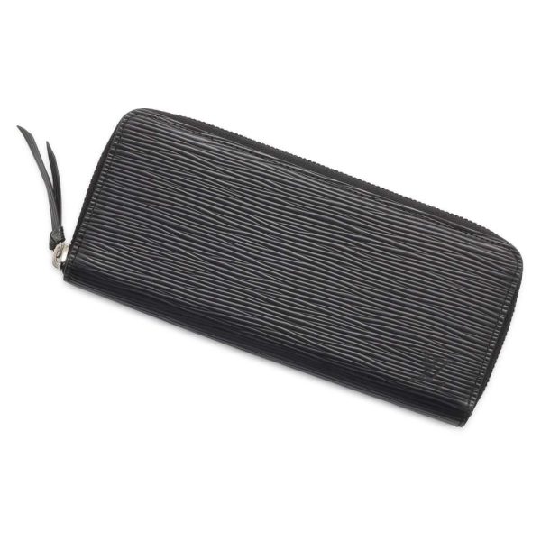 9686762 01 Louis Vuitton Portefeuille Clemence Long Wallet Epi Black