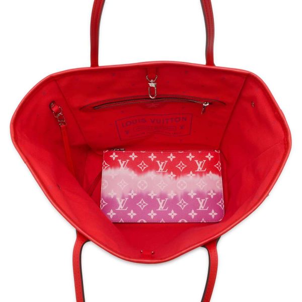 9689565 05 Louis Vuitton Monogram LV Escal Neverfull MM Tote Bag Red