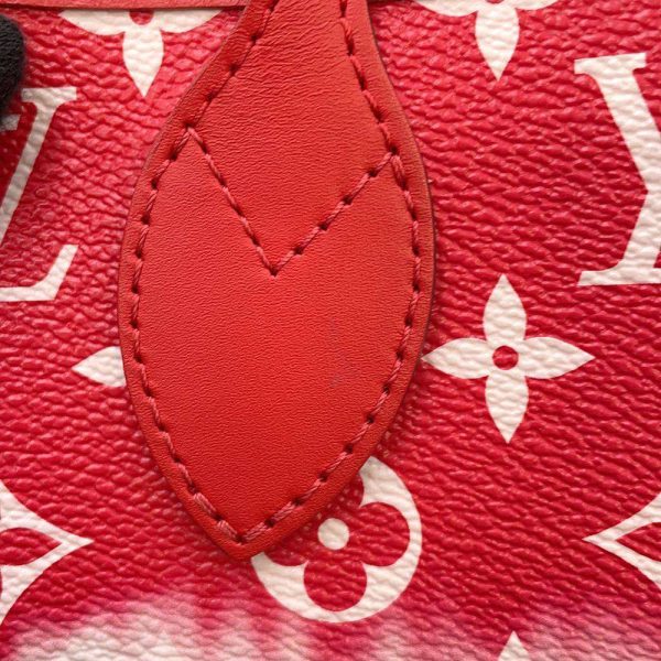 9689565 07 Louis Vuitton Monogram LV Escal Neverfull MM Tote Bag Red