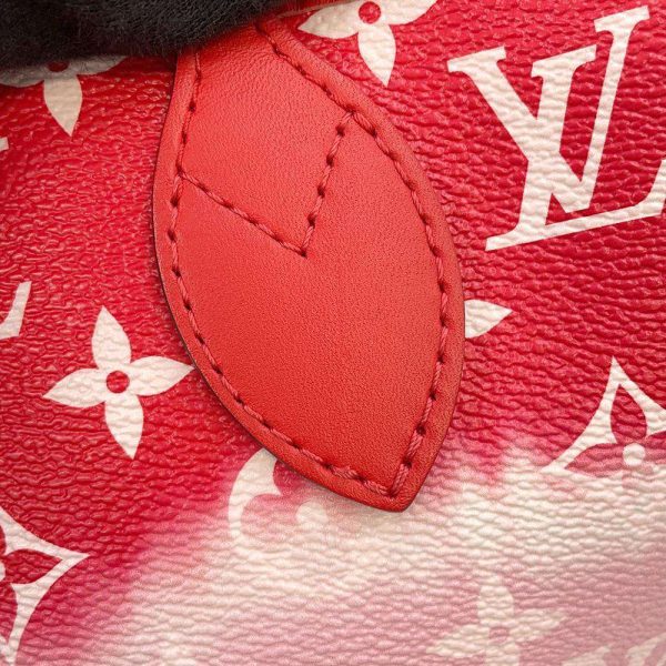 9689565 08 Louis Vuitton Monogram LV Escal Neverfull MM Tote Bag Red