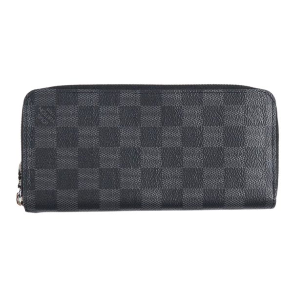 96950 1 Louis Vuitton Zippy Vertical Wallet Damier Graphite