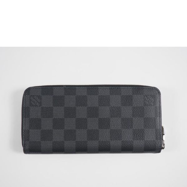 96950 2 Louis Vuitton Zippy Vertical Wallet Damier Graphite