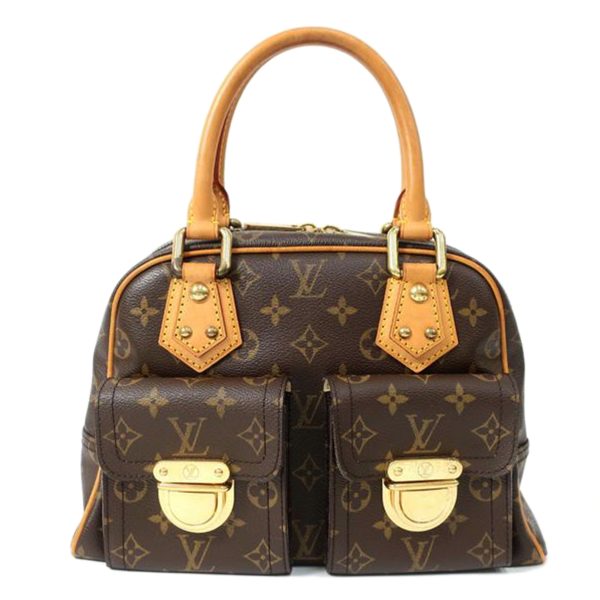 96957 1 Louis Vuitton Manhattan PM Leather Handbag Brown