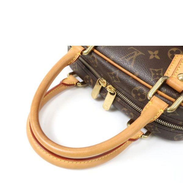 96957 3 Louis Vuitton Manhattan PM Leather Handbag Brown