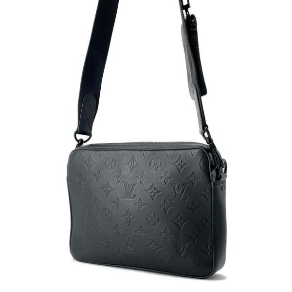 9715967 02 Louis Vuitton Duo Messenger Shoulder Bag Monogram Eclipse Black