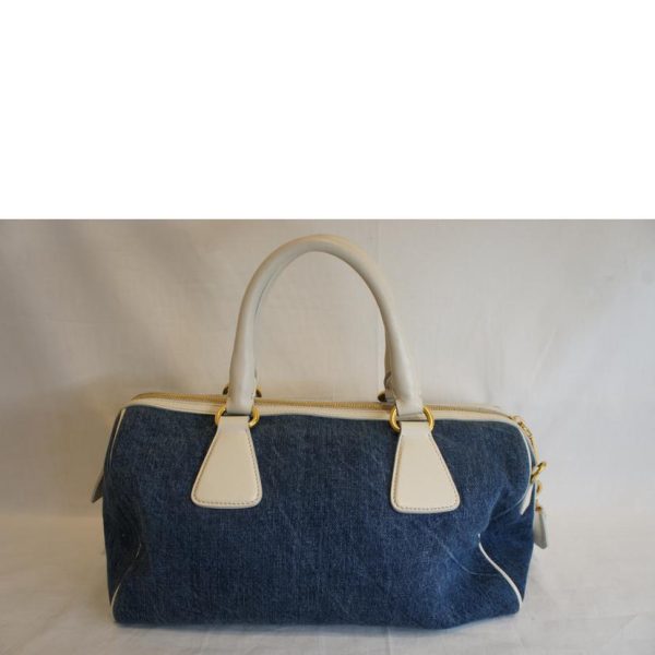 97163 2 Prada Denim Handbag Blue