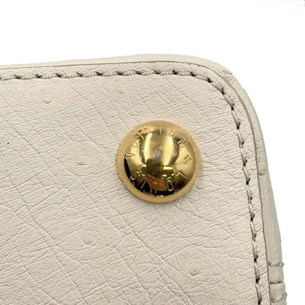 9721876 14 Louis Vuitton Capucines BB Bag Ostrich White