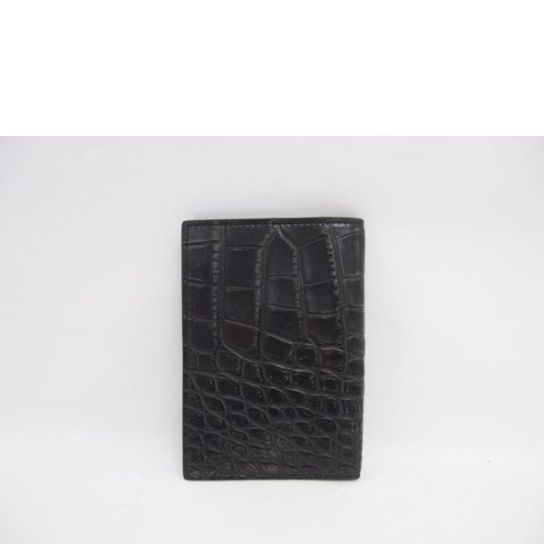 97239 2 Gucci Croc Bi fold Pass Case Black Navy