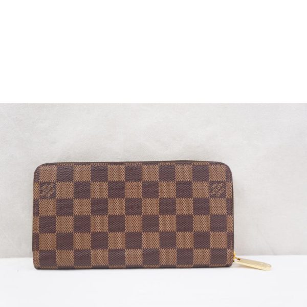 97267 2 Louis Vuitton Zippy Wallet Damier Ebene Brown