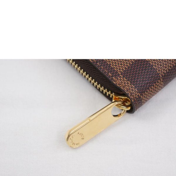 97267 6 Louis Vuitton Zippy Wallet Damier Ebene Brown