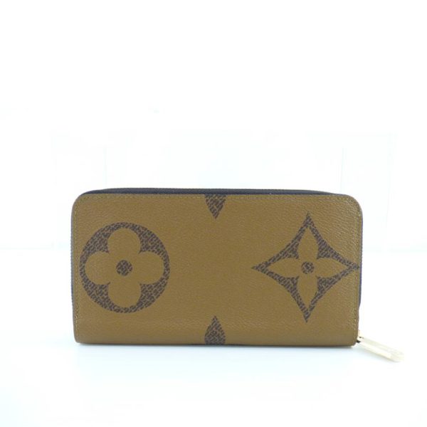 97282 2 Louis Vuitton Zippy Wallet Monogram Giant Canvas Wallet Brown