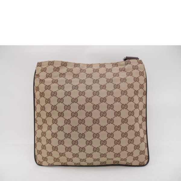 97301 2 Gucci GG Canvas Shoulder Bag Brown