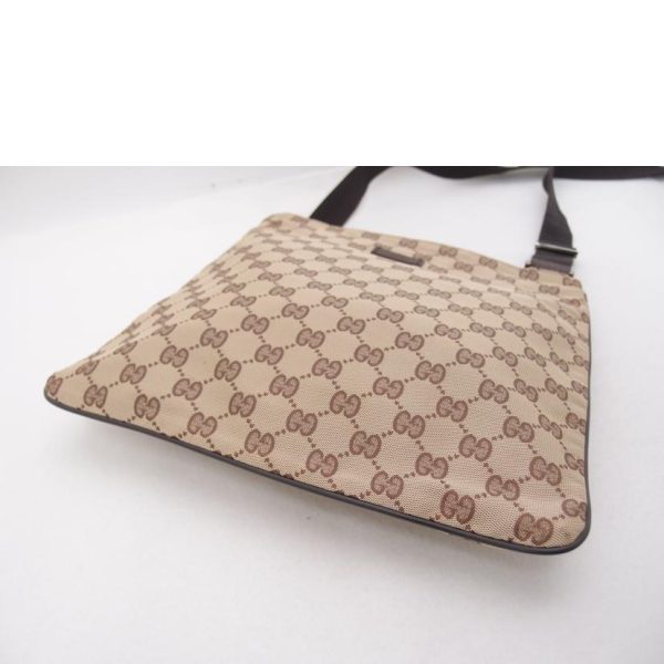 97301 3 Gucci GG Canvas Shoulder Bag Brown