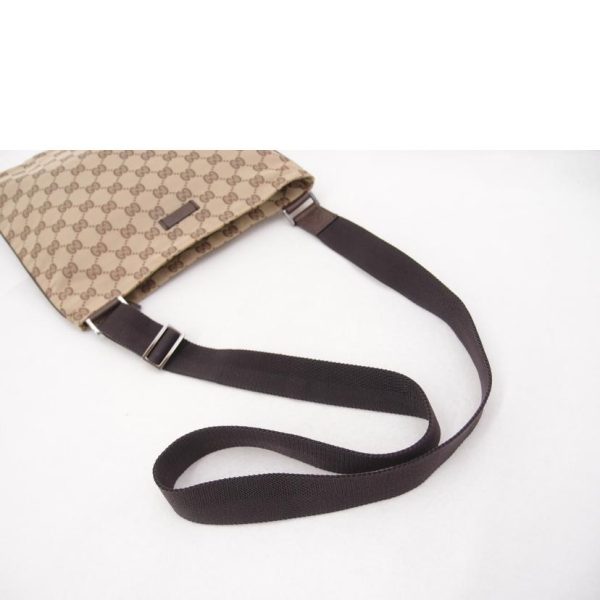 97301 4 Gucci GG Canvas Shoulder Bag Brown