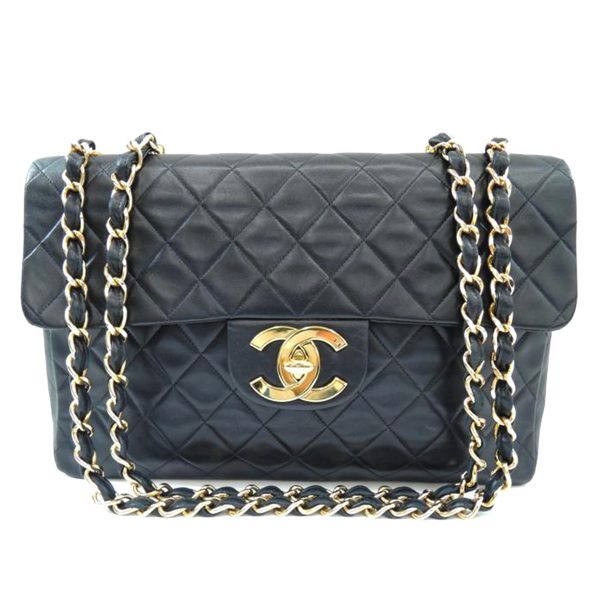 97309 1 Chanel Chain Shoulder Bag Black