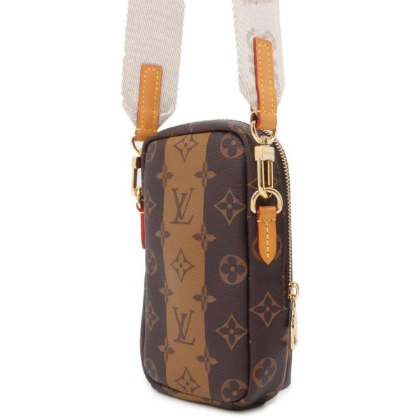 9733312 02 Louis Vuitton Double Phone Pouch Monogram