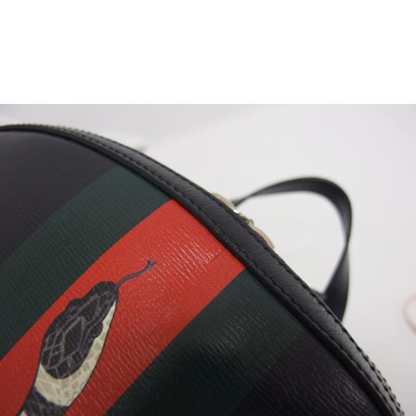 97352 10 Gucci Snake Print Backpack Black