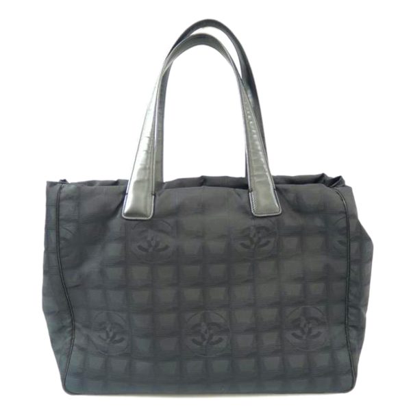 97446 1 CHANEL New Travel Line Tote Bag Black