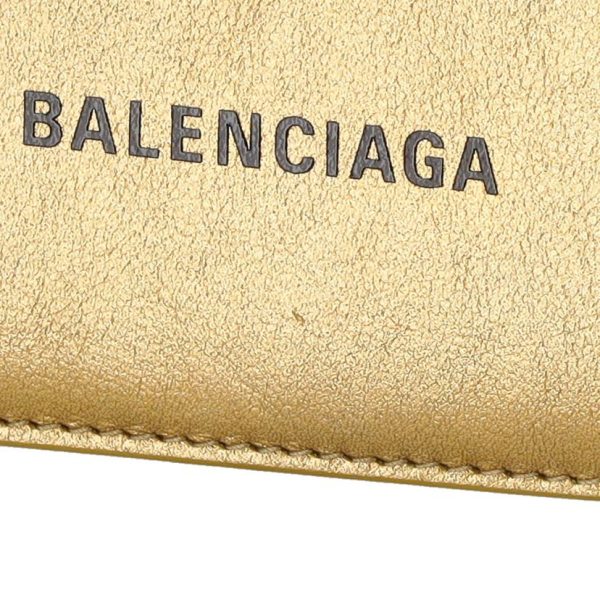 97677 9 Balenciaga Cash Mini Trifold Wallet Black