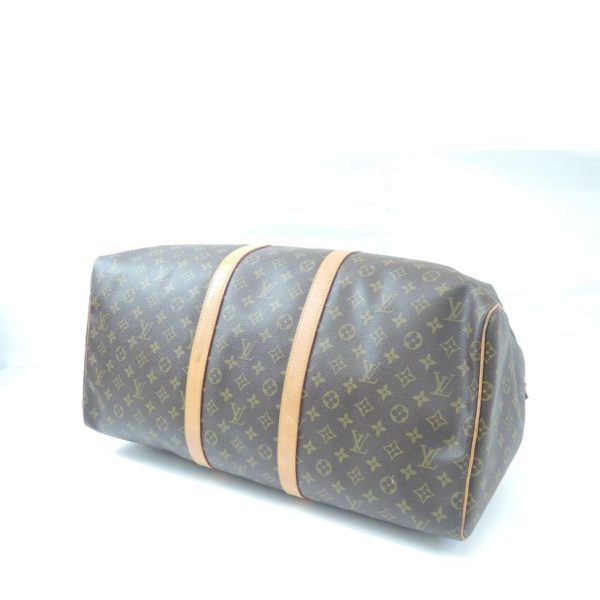 97682 3 Louis Vuitton Keepall Bandouliere 55 Bag Monogram Brown