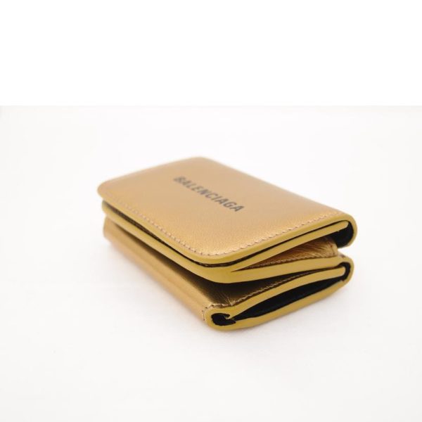 97691 3 Balenciaga Cash Mini Wallet Bag Gold