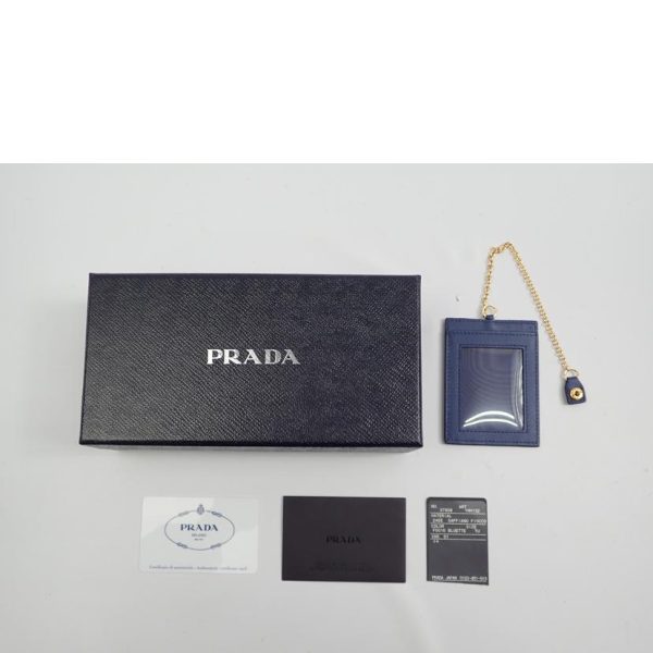 97849 6 Prada Saffiano Ribbon Long Wallet Black