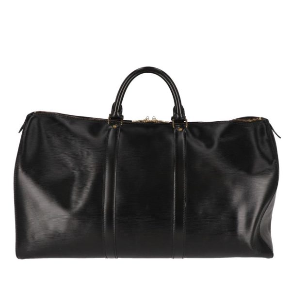 97860 2 Louis Vuitton Keepall 50 Duffel Bag Epi Noir Black