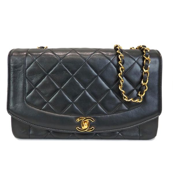 98115 1 Chanel Matelasse Diana Flap Bag Black