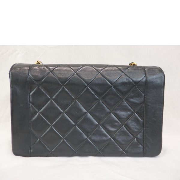 98115 2 Chanel Matelasse Diana Flap Bag Black