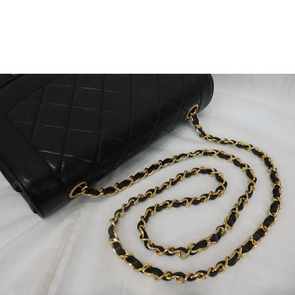 98115 4 Chanel Matelasse Diana Flap Bag Black